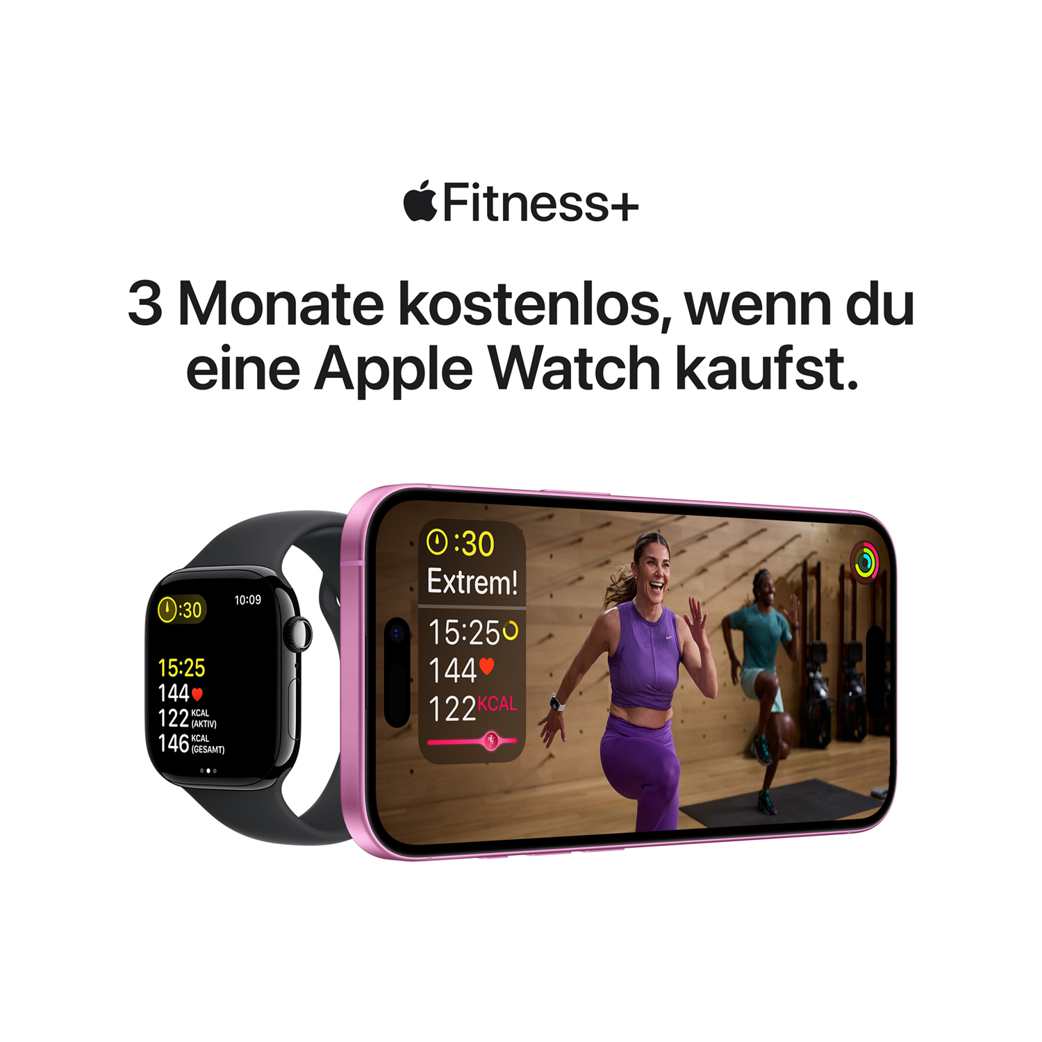 Apple Watch S10 Aluminium 42mm Diamantschwarz (Sport Loop tinte)