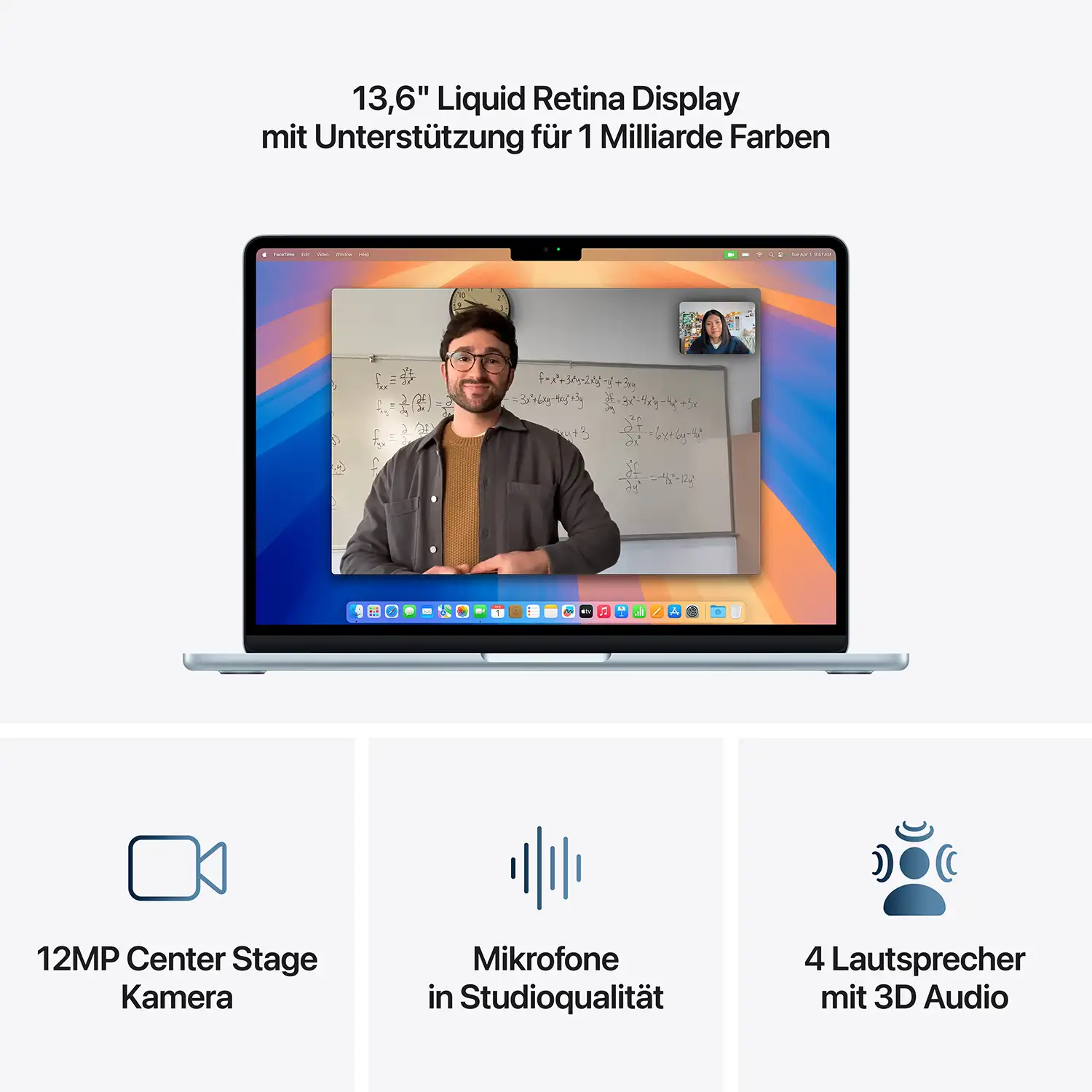 Macbook Air 13.6'' - M4  10-Core CPU  8-Core GPU - 16 GB - 256 GB SSD - Himmelblau - 2025